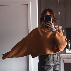 OAK + FORT cropped sweater